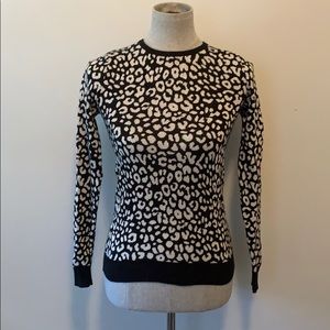 Ann Taylor Sparkly Cheetah Sweater